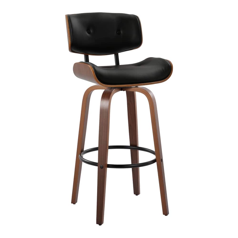 Carson Carrington Leksand 30" Fixed-Height Bar Stool with Bent Wood Legs (Set of 2)