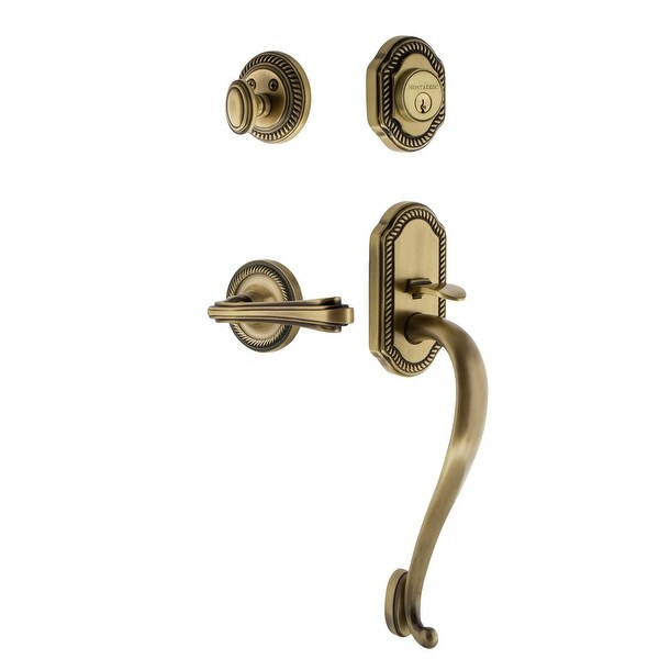 Nostalgic Warehouse ROPFLR_ESET_238_SG_RH Rope Right Handed Sectional Single Cylinder Keyed Entry Handleset with S Grip and