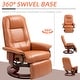 preview thumbnail 50 of 61, HomCom Faux Leather Adjustable Manual Swivel Base Recliner Chair with Comfortable and Relaxing Footrest