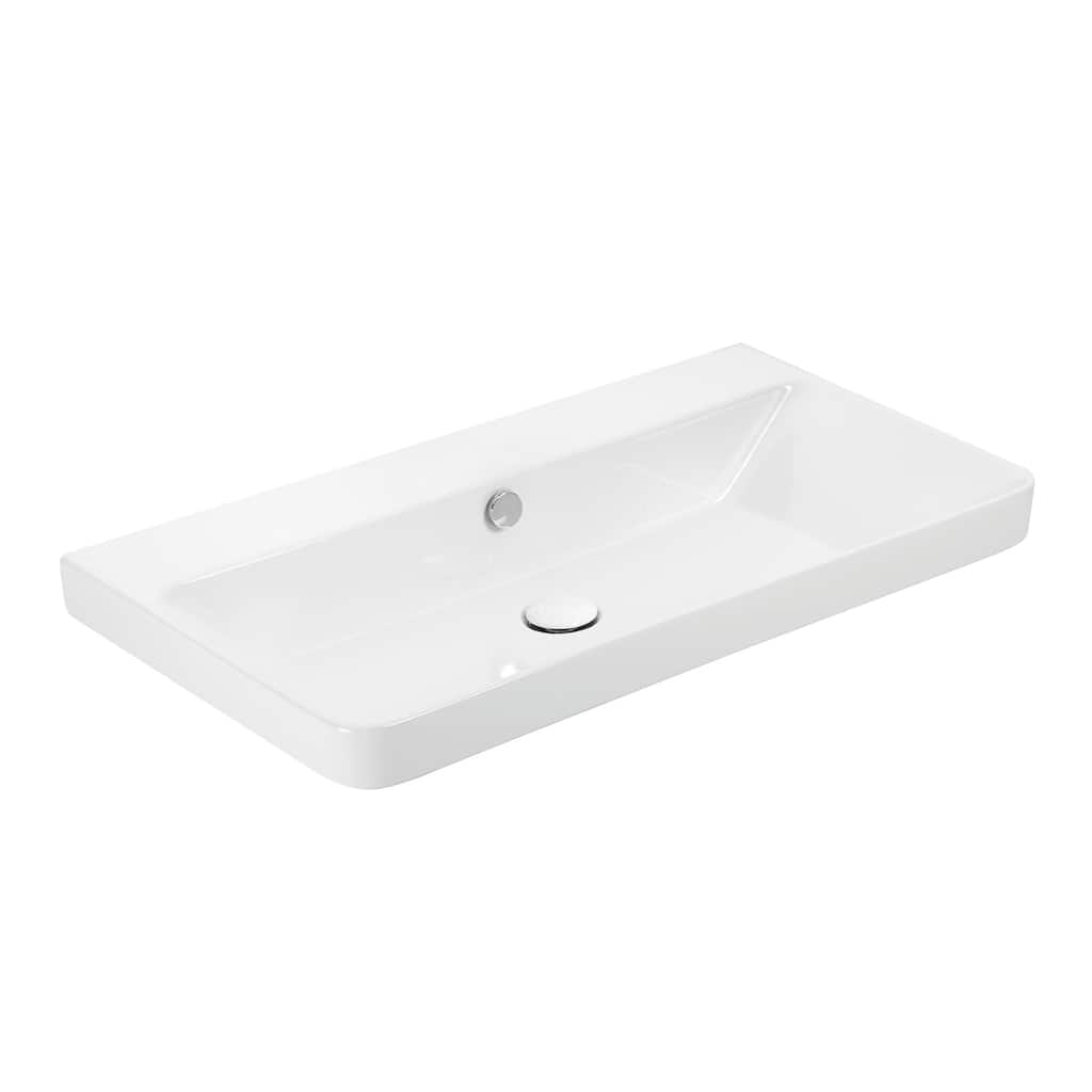WS Bath Collections Luxury 80.00 Luxury 31-11/16" Rectangular Ceramic
