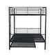preview thumbnail 15 of 47, Multifunctional Full over Full Metal Bunk Bed With Trundle,Save Space or Split Into 2 Beds