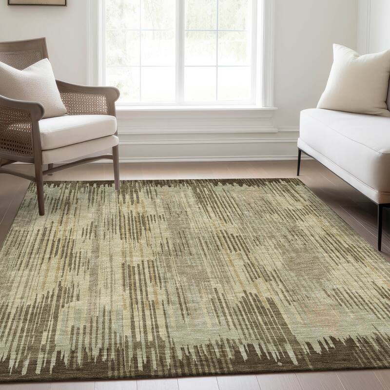 Premium Washable Super Soft Transitional Stripes Mayfield Rug