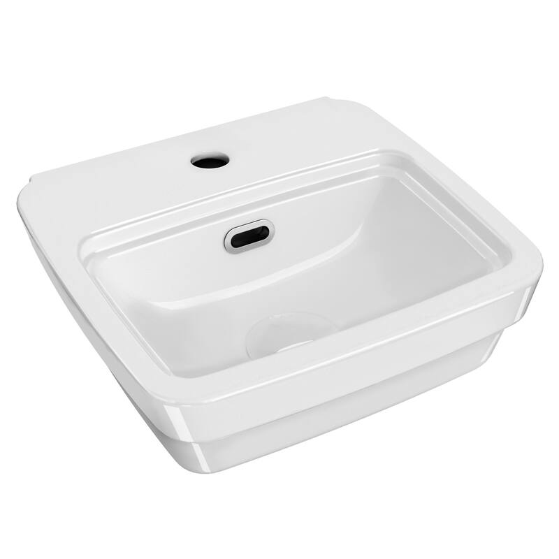 Whitehaus B-EVO14 13-3/8" Rectangular Vitreous China Wall Mounted - White
