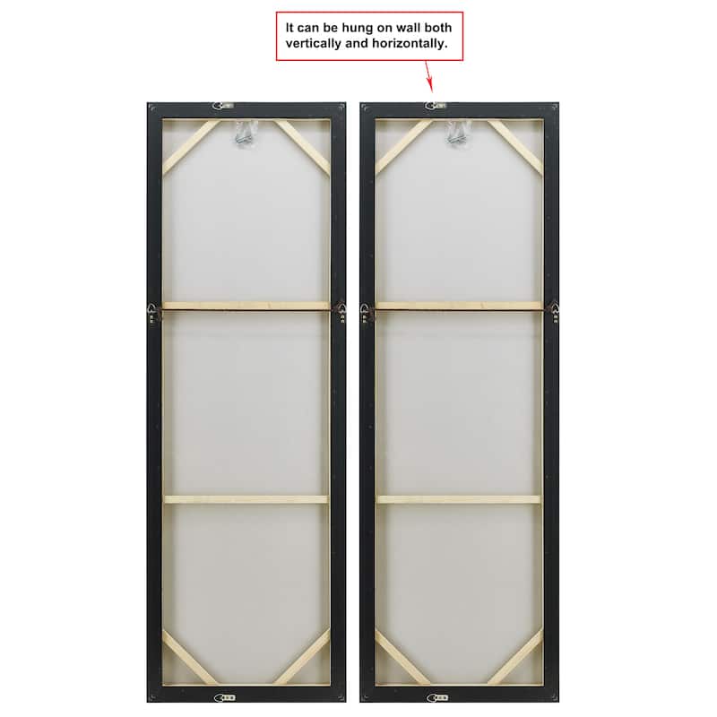 Sand Art Textured Metallic Hand Painted Canvas Wall Art Set of 2