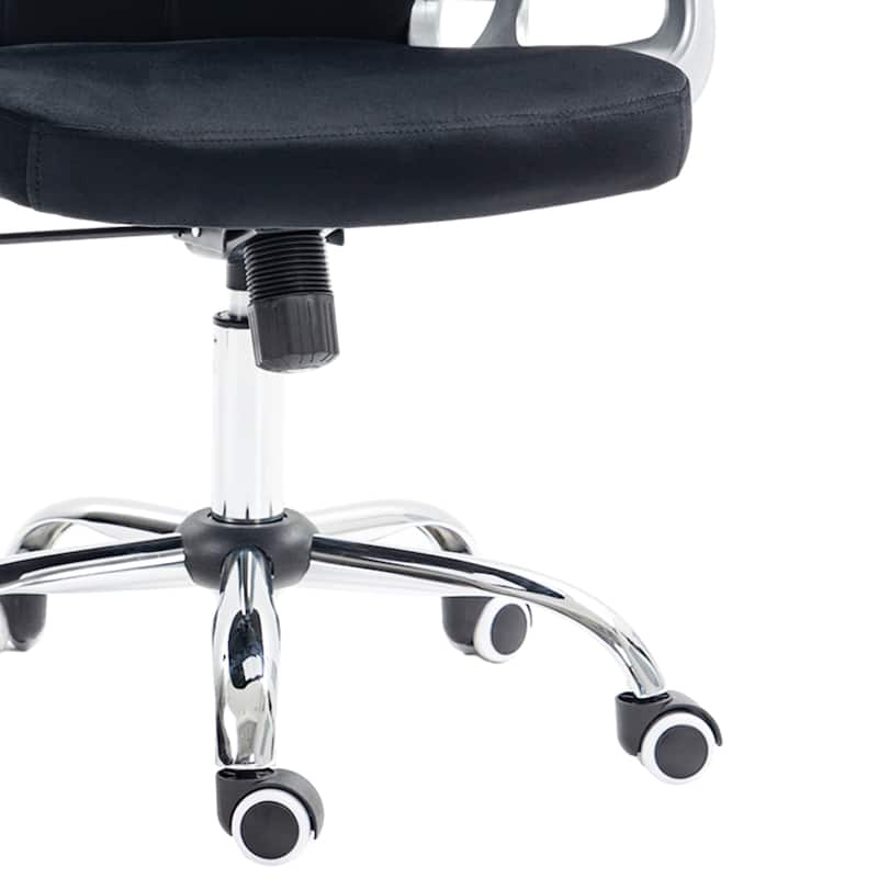 Vinsetto Vanity Middle Back Office Chair Tufted Backrest Swivel Rolling Wheels Task Chair with Height Adjustable Armrests