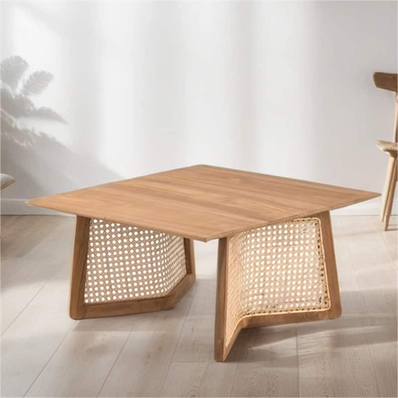 27.6" Modern Wood Coffee Table