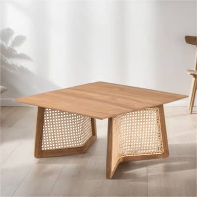 27.6" Modern Wood Coffee Table