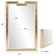 preview thumbnail 6 of 5, Allan Andrews Gold Rectangular Notch Cut Out Wood Framed Wall Mirror - 48"H x 30"W