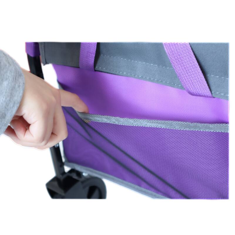All-In-One Convertible Folding Camping Wagon Cart: Bench Seat, Storage Compartment & Included Dog Tether