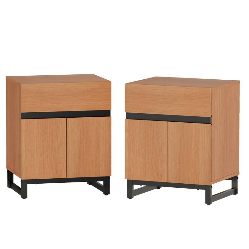 WAMPAT Modern End Table, Farmhouse Sofa Table, Wood Rustic Side End Table for Living Room, Nighstand for Bedroom