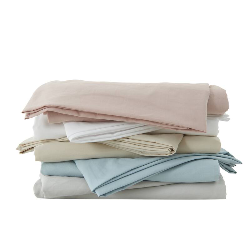 Patina Vie Maison Pre-Washed Microfiber Ultra-Soft Solid Bed Sheet Set