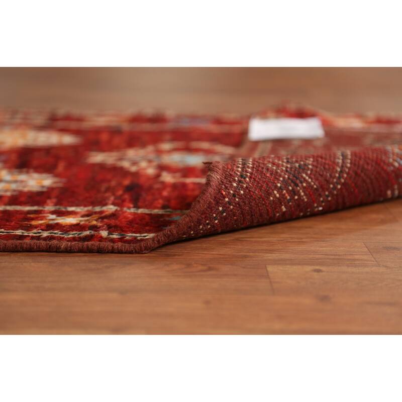 Red Moroccan Oriental Runner Rug Hand-Knotted Wool Carpet - 2'8" x 9'11"