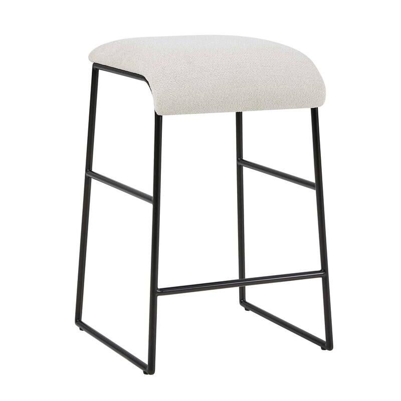 Uttermost Arcane Ecru Counter Stool - 17.00" W x 26.00" H x 17.50" D