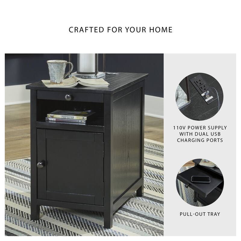 Signature Design by Ashley Treytown Chairside End Table - 16"W x 24"D x 24"H