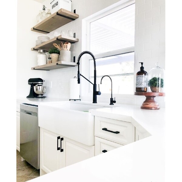 33-Inch Fireclay Farmhouse Kitchen Sink - Contemporary European Design. Opens flyout.