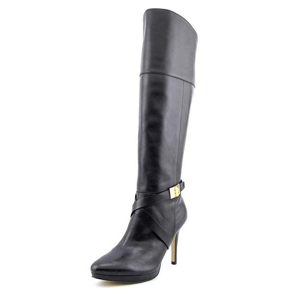 Marc Fisher Tracey 3 Women Pointed Toe Leather Black Knee High Boot