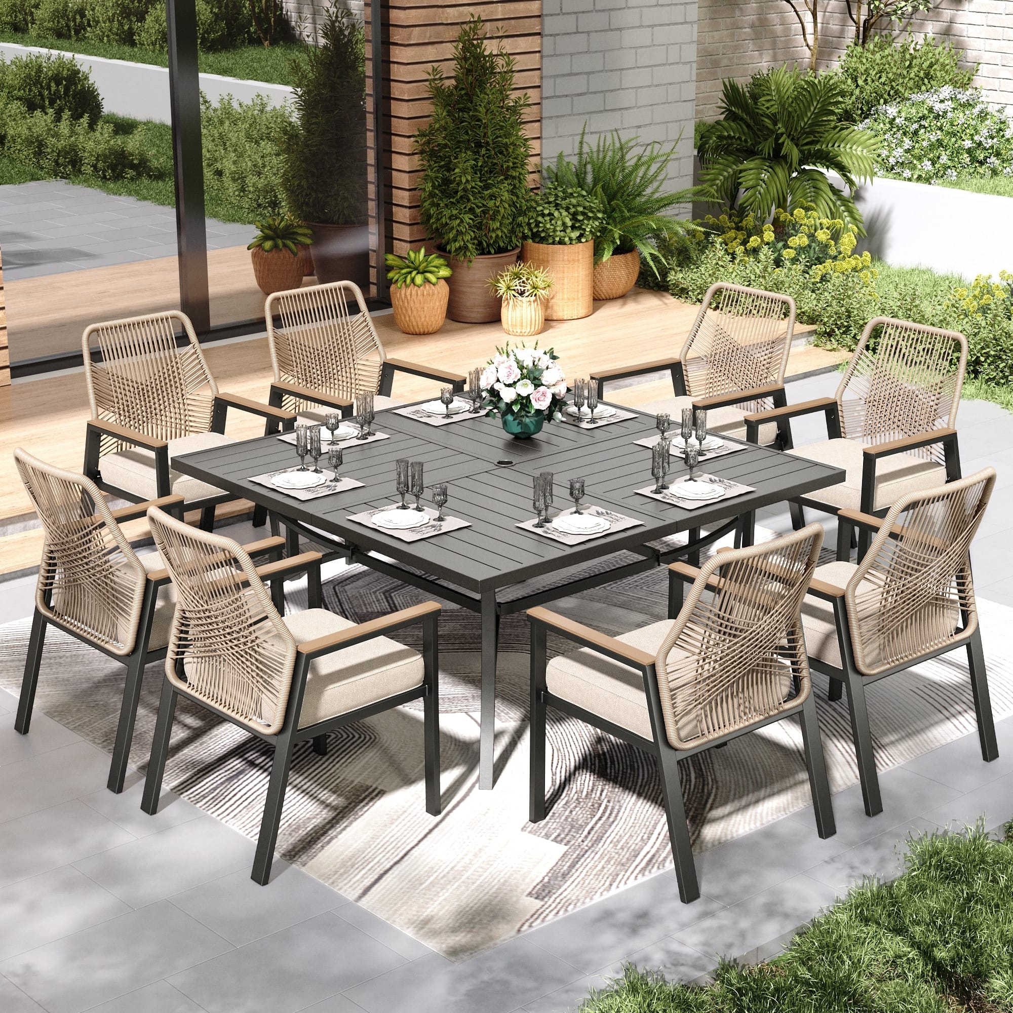 Option Black Table Top + Fixed Chair