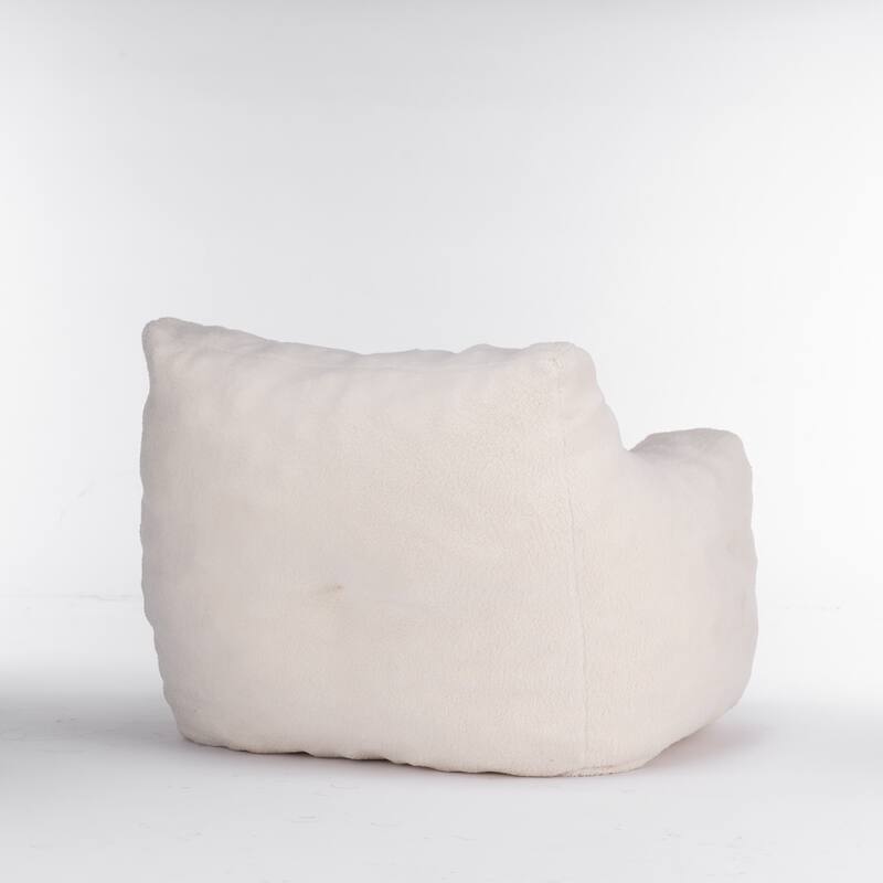 010-Soft Teddy Fabric Tufted Foam Bean Bag Chair