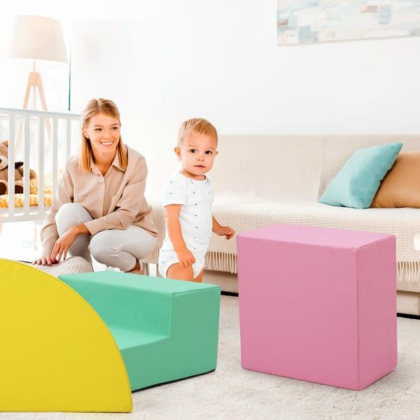 slide 2 of 14, Soft Kids Playtime Corner Climber, Colorful 4-Piece Lightweight Climbing Indoor Set Multi-Color
