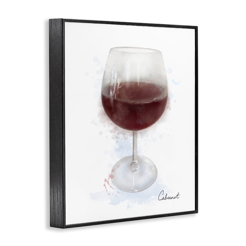 Stupell Modern Cabernet in Glass Framed Giclee Art Design By Matthew Piotrowicz
