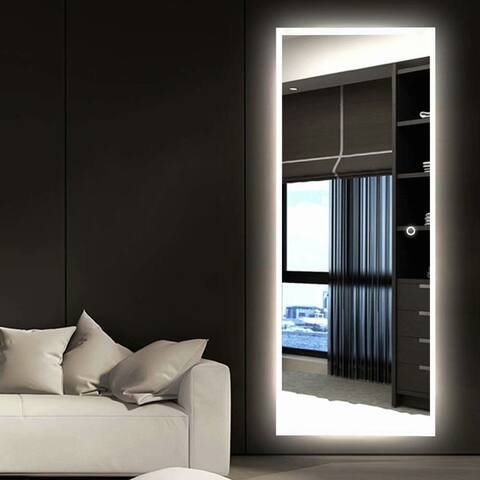 Full-length 65" Illuminated Rectangle Vanity LED Mirror with light - 64.6''x21''