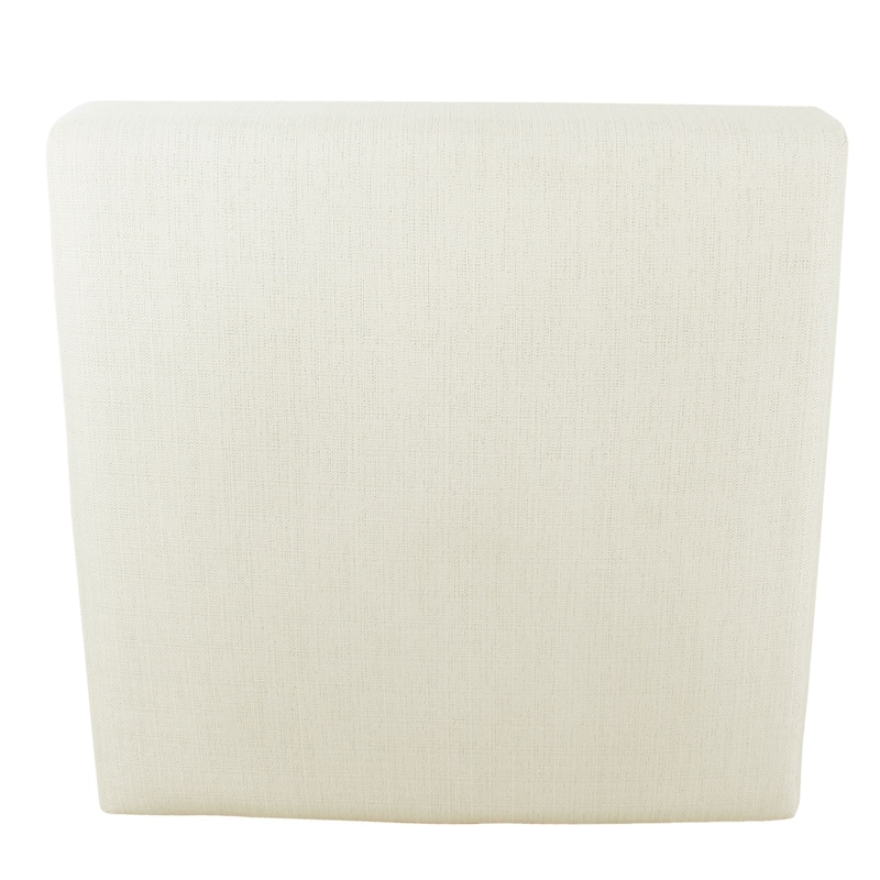 HomePop Square Coffee Table Ottoman – Stain-Resistant Cream Woven