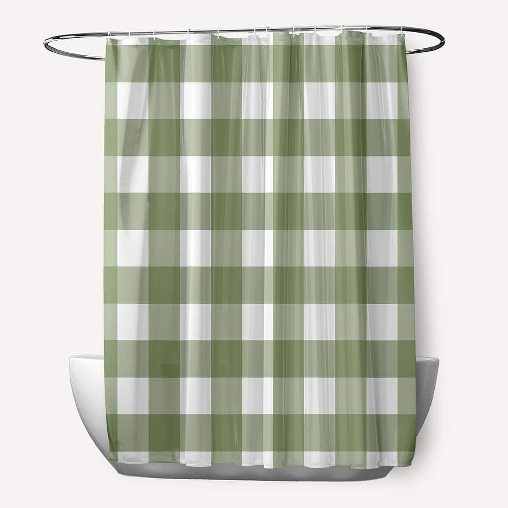 Gingham Plaid Shower Curtain