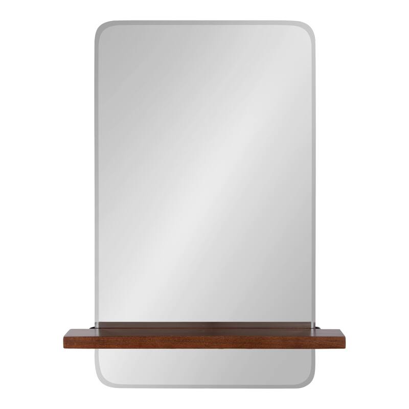 Kate and Laurel Fosset Frameless Mirror with Shelf