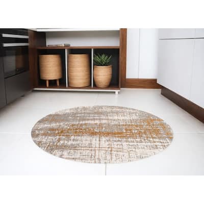 Laci Geometric Abstract Modern Non Skid Woven Area Rug By HomeRoots - 48' X '48' X '0.12