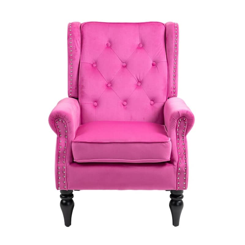 Modern Accent Chair with Sturdy Wood Legs