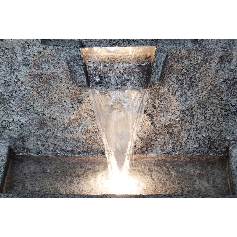 LED Lighted Cascading Outdoor Garden Water Fountain - 31.5"