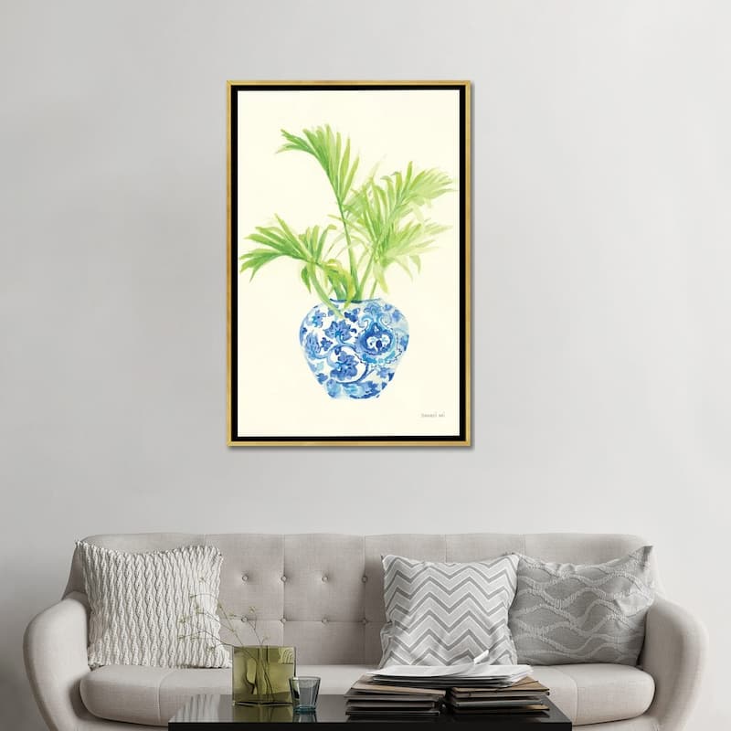 iCanvas "Palm Chinoiserie II" by Danhui Nai Framed Canvas Print