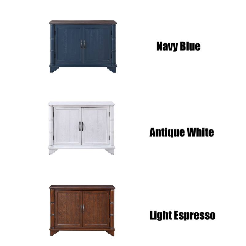 Retro Entryway Table with Adjustable Storage Shelf