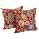 preview thumbnail 14 of 23, 17-inch All-weather Outdoor Throw Pillows (Set of 2, Multiple Patterns) Alenia Pompeii