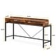 70.9 Inch Extra Long Sofa Table, Industrial Console Table with Storage
