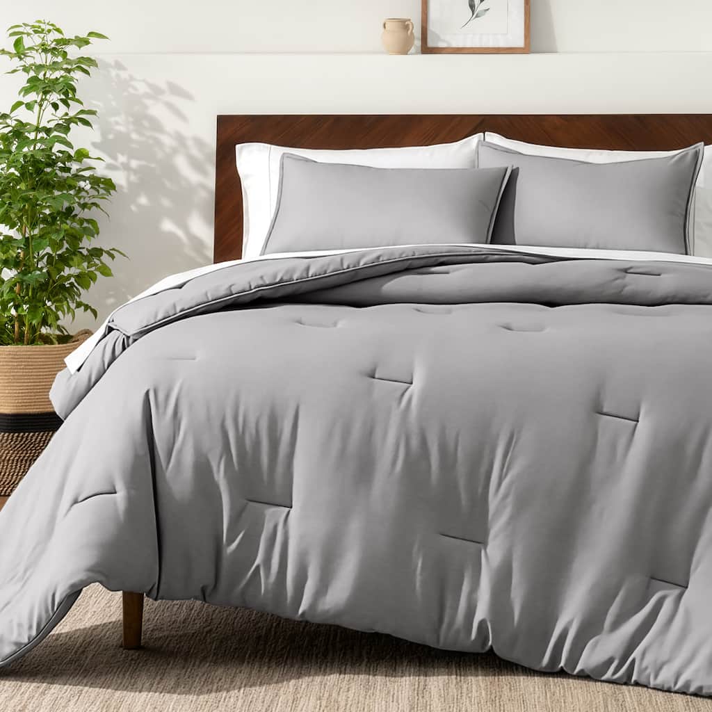 Bare Home Down Alternative Track Stitch Comforter Set