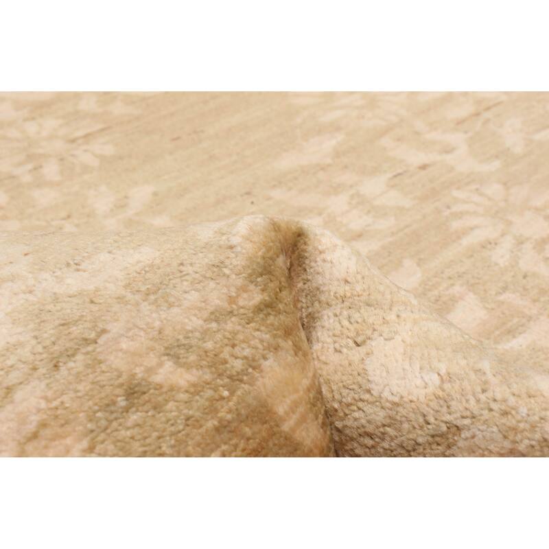 ECARPETGALLERY Hand-knotted Peshawar Ziegler Olive Wool Rug - 6'5 x 8'0