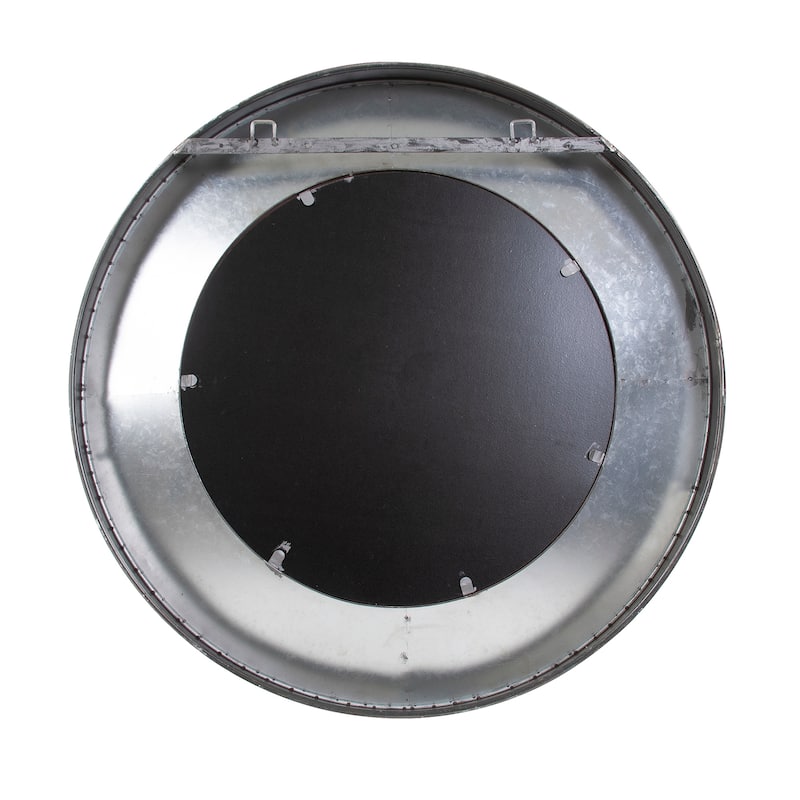 Allan Andrews Round Rustic Gray Metal Framed Wall & Accent Mirror - 30"D