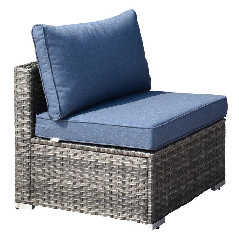 OVIOS 5-Piece Deep Seat Wicker Outdoor Patio Furniture Set