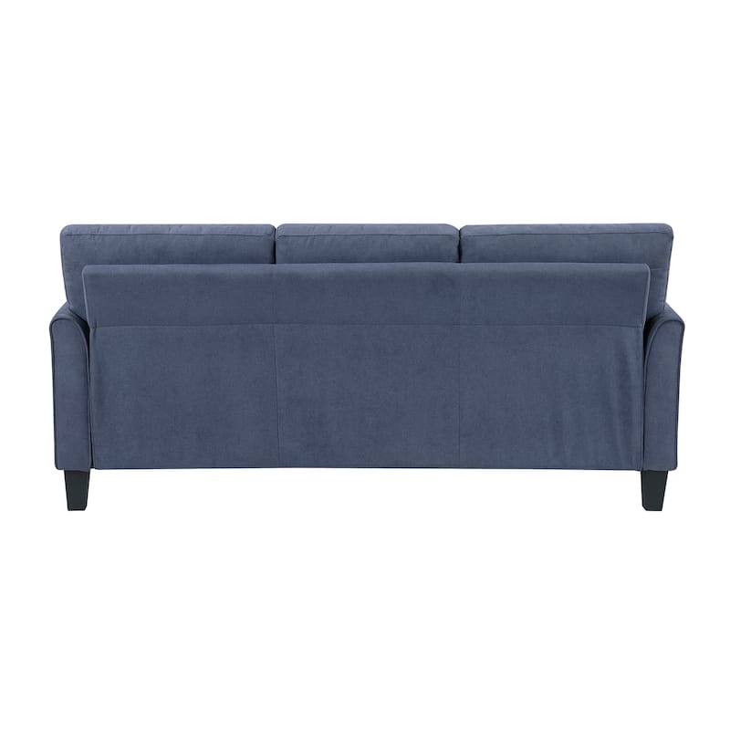 Felix 78.5" Textured Living Room Sofa - Wood Finish Exposed Feet