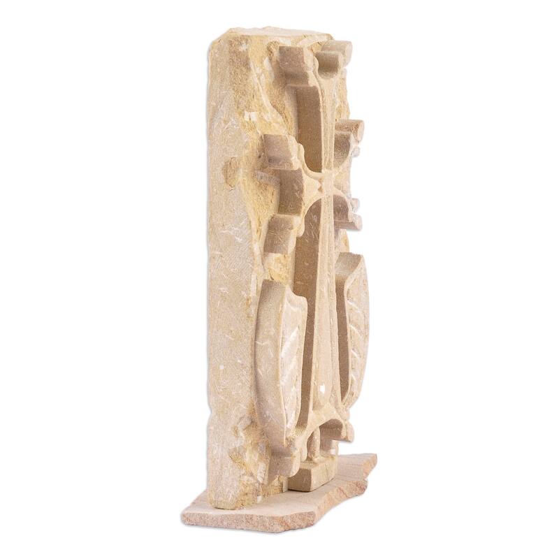 Novica Handmade Great Celtic Cross Felsite Stone Sculpture