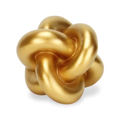 Interlocking Chain Knot Sculpture - 4.5" - Gold