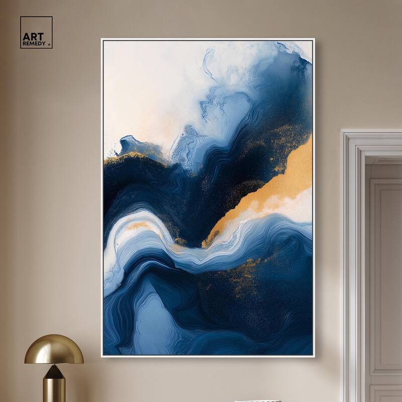 Blue Deep III Canvas by Art Remedy