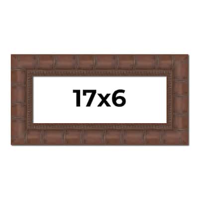 17x6 Frame Pewter Solid Wood Picture Frame Width 1.625 Inches | Interior Frame Depth 0.6875 Inches