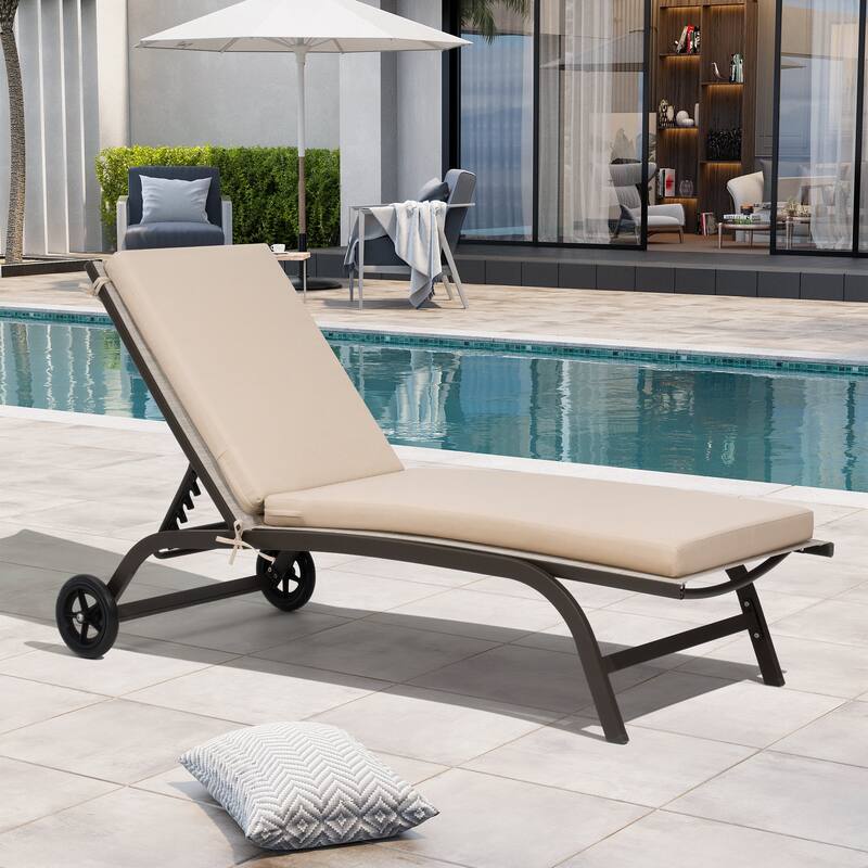 Outdoor Patio Chaise Lounge Chair Cushion