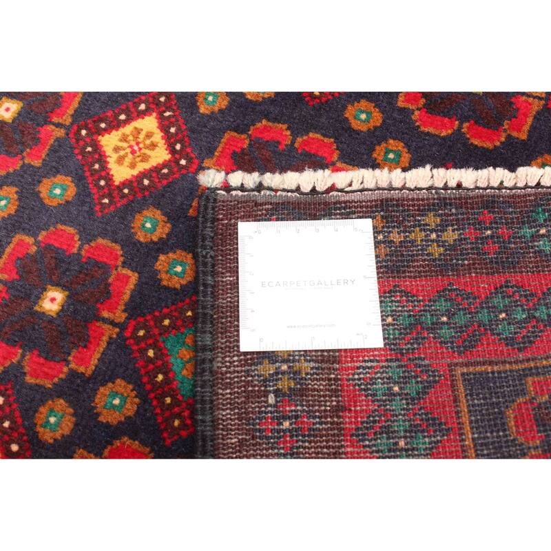 ECARPETGALLERY Hand-knotted Teimani Dark Navy Wool Rug - 2'8 x 4'7