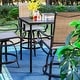 preview thumbnail 22 of 26, MAISON ARTS 3/5-Piece Patio Bar Stool Set of Metal Coffee Table & Textilene Swivel High Bar Stools