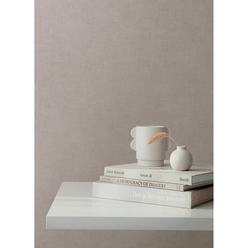 A-Street Prints Nuovo Lavender Faux Linen Wallpaper
