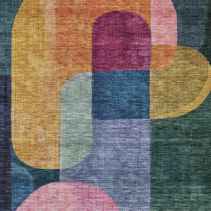 HomeRoots Abstract Transitional Rectangle Outdoor Rug