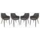preview thumbnail 62 of 85, Markley Modern Leather Upholstered Dining Side Chairs with Black Iron Legs Accent Armchair for Home Kitchen Set of 4